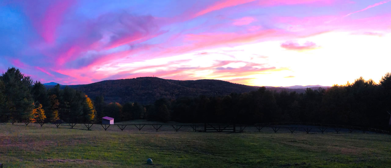 striking vermont sunset